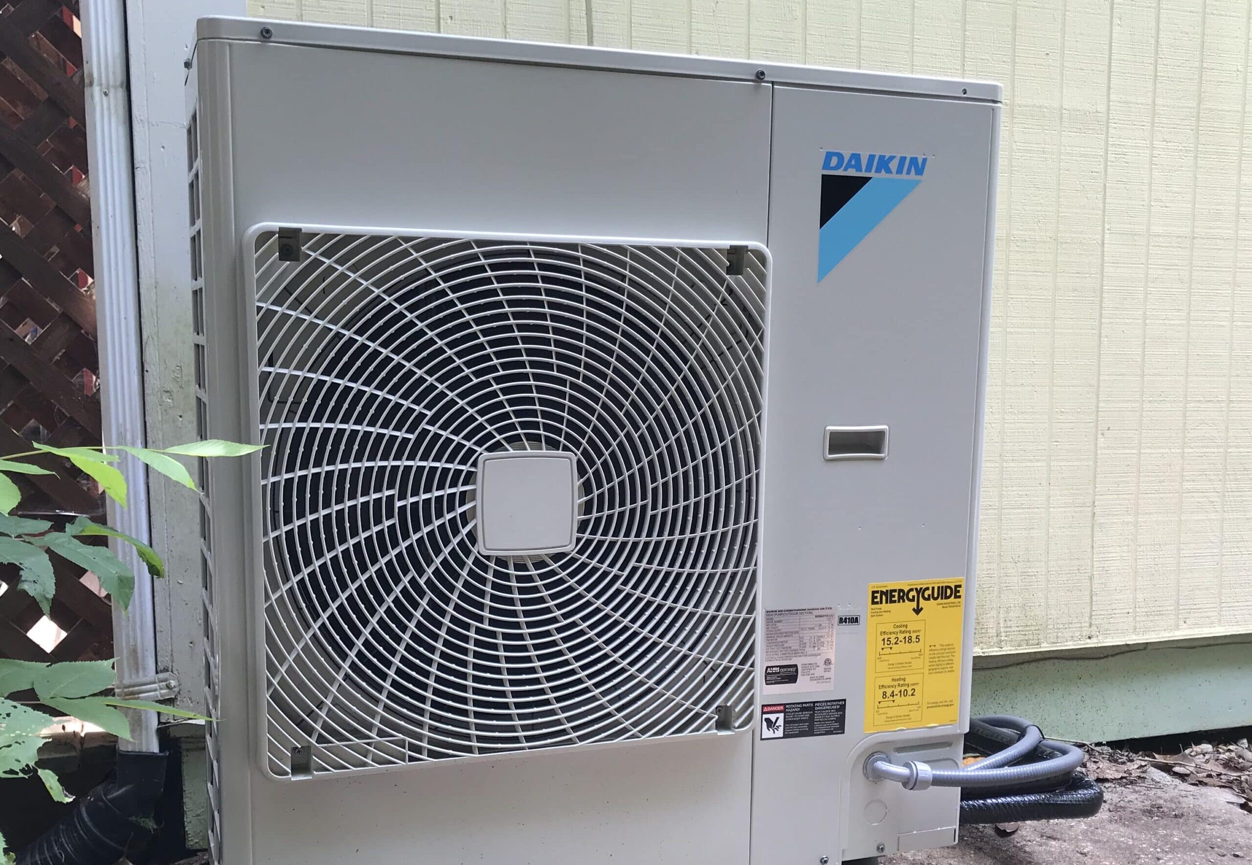 heat pump outside house